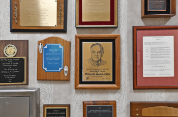 Plaques on Award Wall